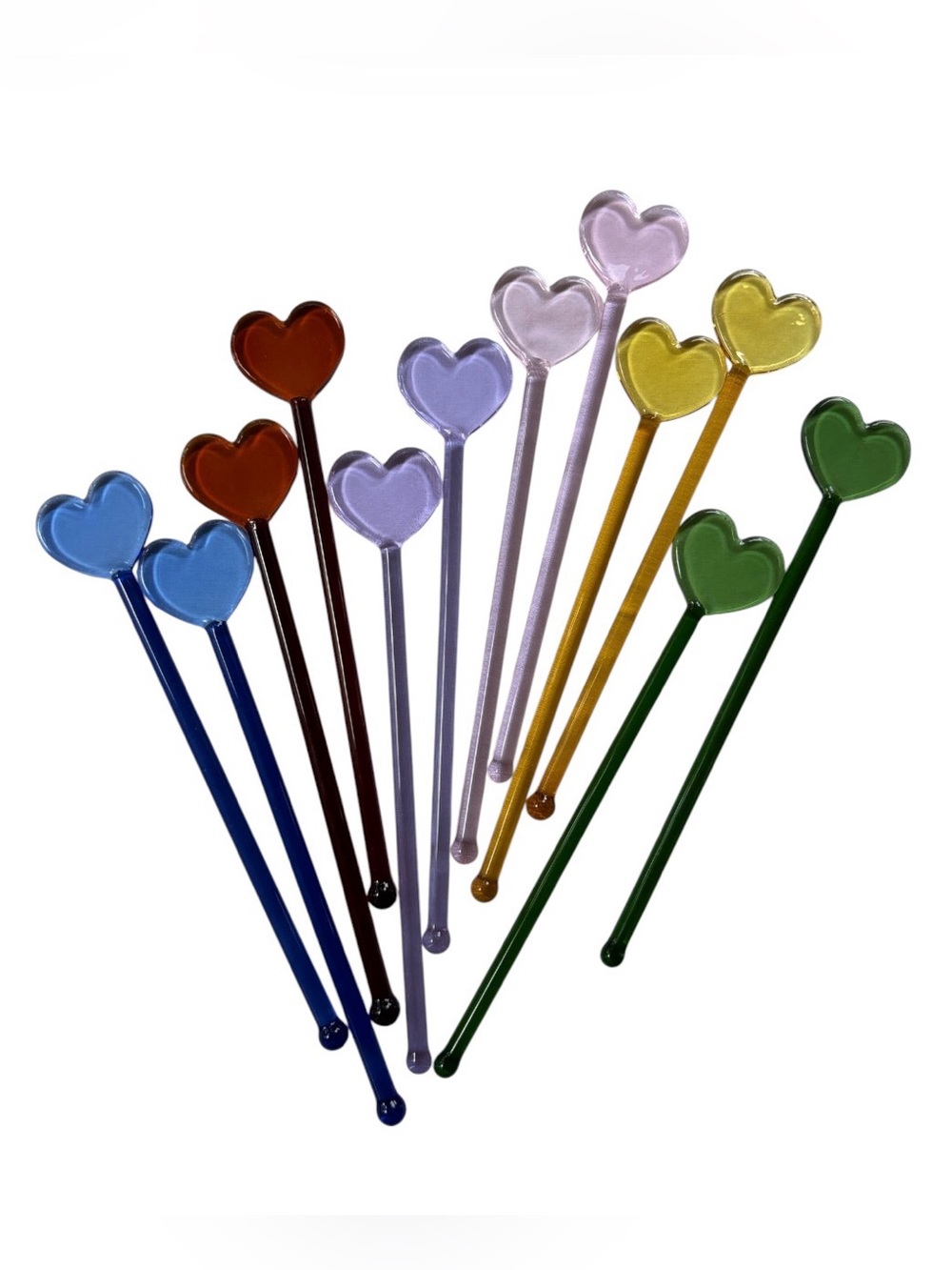 Glass Swizzle Sticks SET OF 12 NWOT